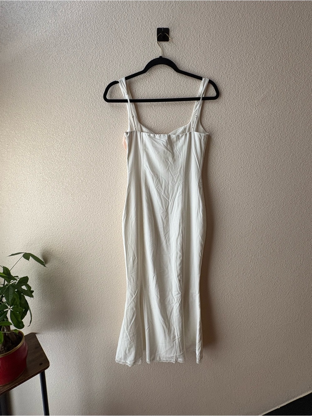 Oh Polly Petula Lace Trim Midaxi Dress in White - Picture 6 of 7